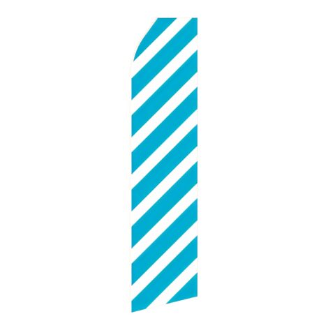Wide Cyan Ribbon Advertising Flag