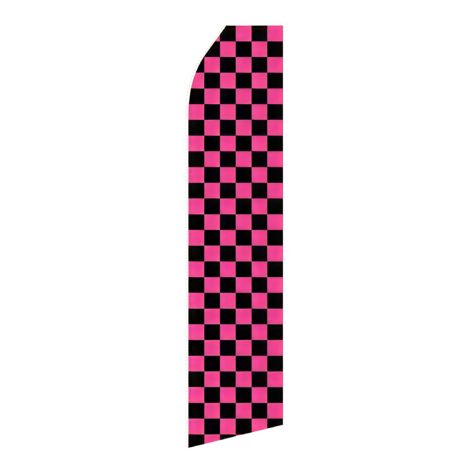Black Magenta Advertising Flag