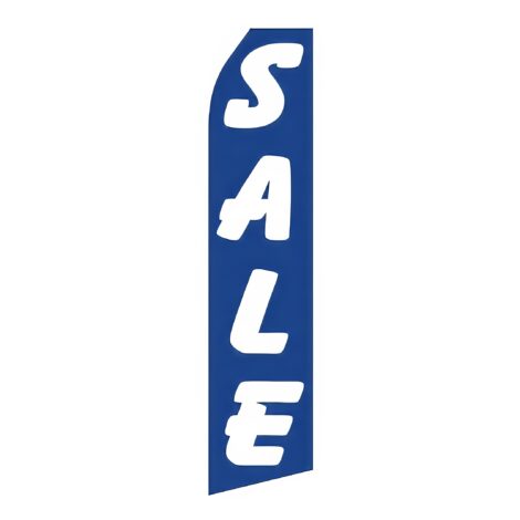 Blue Sale Advertising Flag
