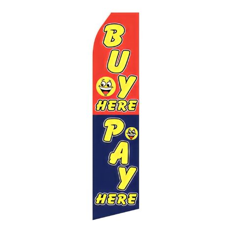 Pay Here Advertising Flag