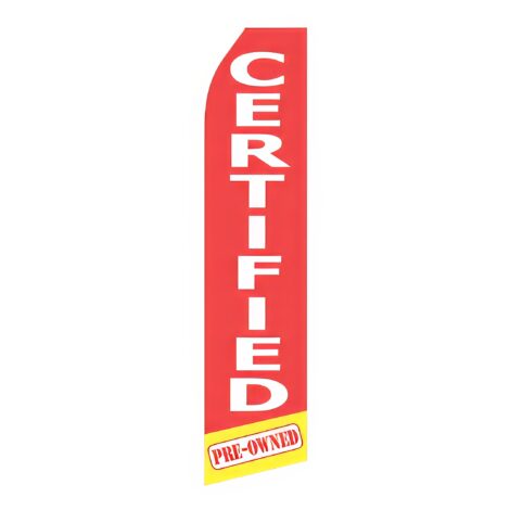 Red Certified Advertising Flag