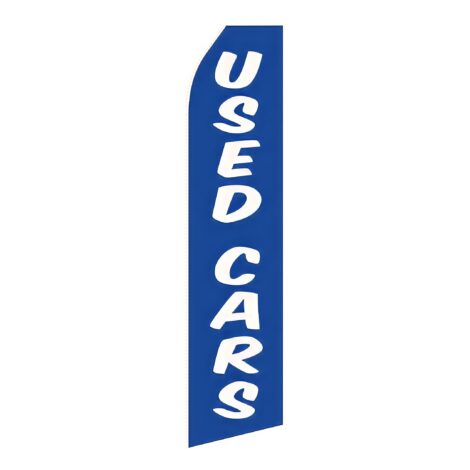 Blue Used Cars Advertising Flag