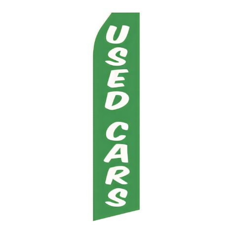 Green Used Car Advertising Flag