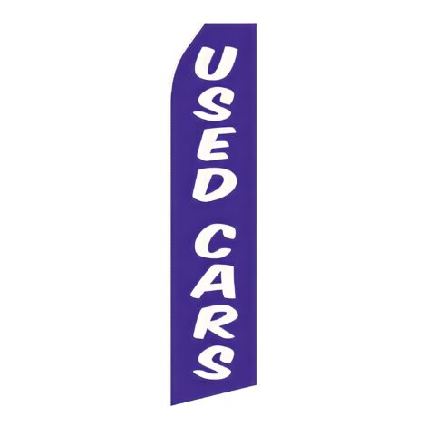 Blue Used Cars Advertising Flag