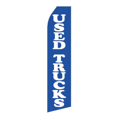 Blue Used Truck Advertising Flag